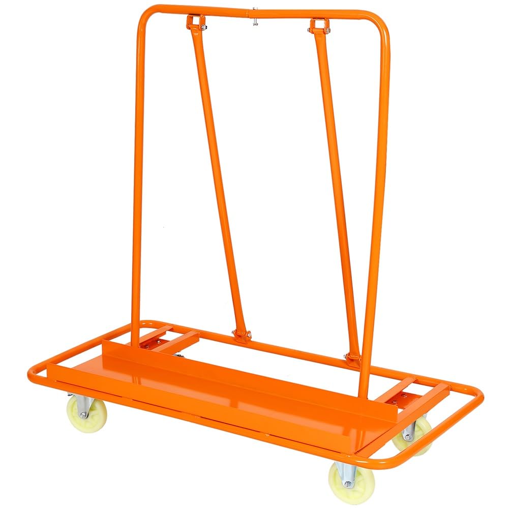 SLifet Drywall Cart, 1600 Lbs/1800 Lbs Load Capacity Drywall Cart Dolly, Drywall Sheet Cart with 5" Casters with Brake, Heavy-Duty Panel Service Cart, for Handling Wall Panel 1600 Pounds