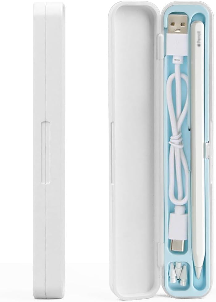 SIXFU 1st/2nd Portable Electric Device Cover for Apple Pencil Generation, Storage Case Accessories with Silicone Inner