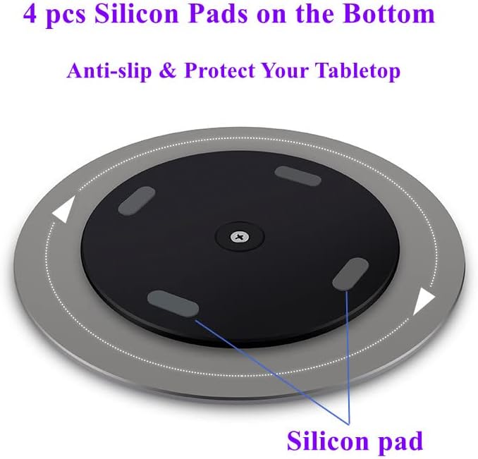 360 Aluminum Rotation Monitor Swivel Base Computer Screen Monitor Turntable Stand Flat Panel TV Rotating Mat for iMac