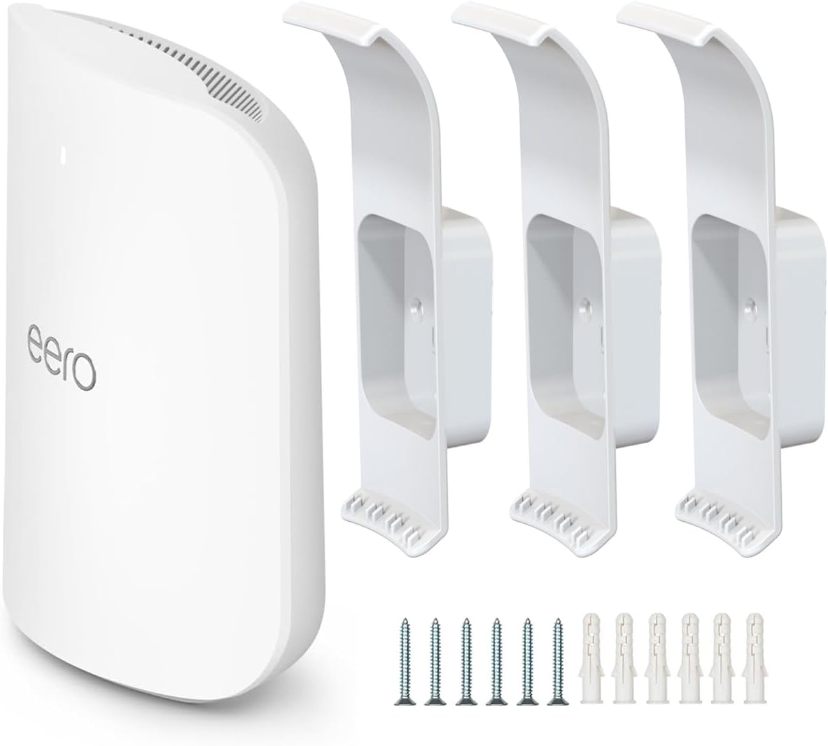 Mamerry 7 7 (3 Pack) eero Max Wall Mount, Wall Brackets ABS Router Holder Compatible with eero Max Extender Space