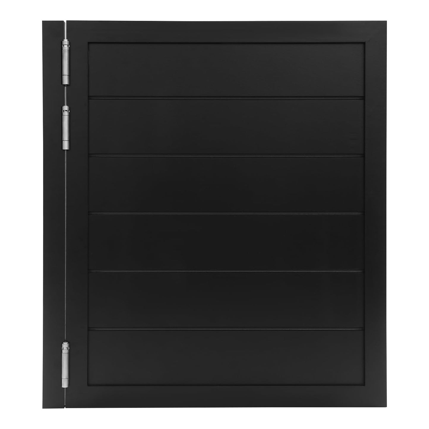 Swinging Door with Spring Hinges, Interior Cafe Saloon Door, Modern Style Pine Wood Louvered Auto Close Door for Kitchen Bar Shop Hallway Porch Entrance Partition (Black, 31.49 * 35.43in)