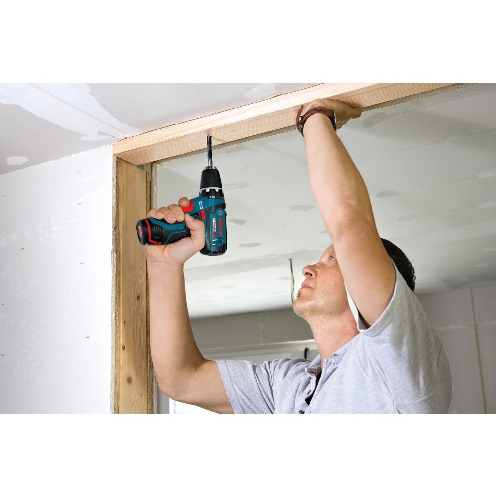 BOSCH Cordless Drill PS31-2A 12V Max 3/8 Inch Drill/Driver Kit with (2) 2 Ah Batteries and Charger, Variable Speed