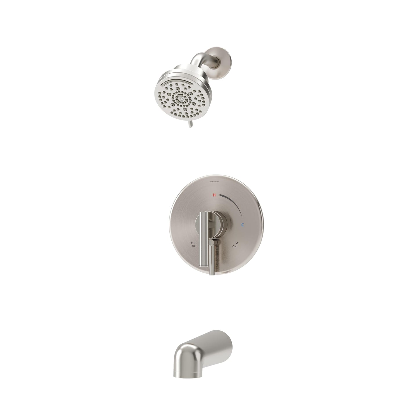 Symmons Dia HydroMersion Multi Spray Single Handle Tub and Shower Faucet Trim Kit with Volume Control