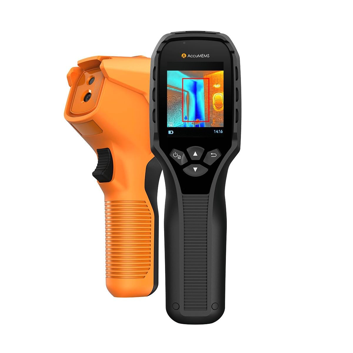 AccuMEMS GT16D Dual-Spectrum Thermal Imaging Camera, AI UIRA-Scene Detection with Thermometer-Mode Precision Detection, UIRA-IR 240×240 Resolution, -4°F~1202°F, < 50 mK, 11h Runtime, 25Hz