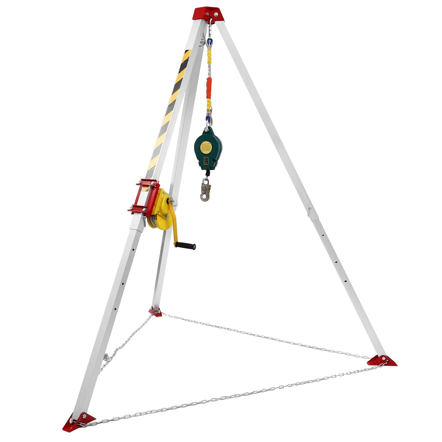 Confined Space Tripod, 1200/1800/2600 lbs Sewer Rescue Tripod Manual Rescue Tripod with Fall Arrester&Storage Bags Confined Space Kit for Traditional Confined Spaces (1200Lbs 60-78in)
