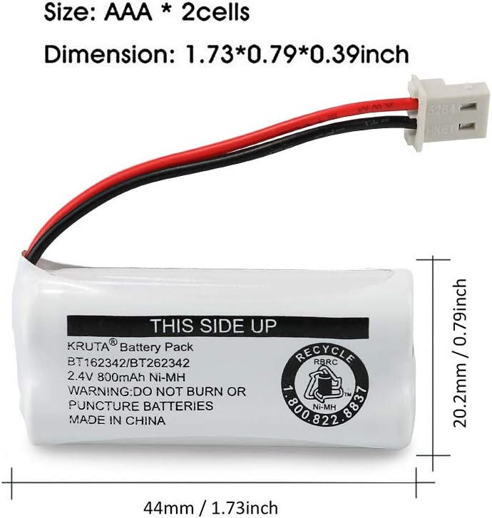 Kruta BT162342 BT262342 BT183342 BT283342 BT166342 BT266342 CS6114 CS6419 CS6719 EL52300 CL80111 Handset (Pack 2)