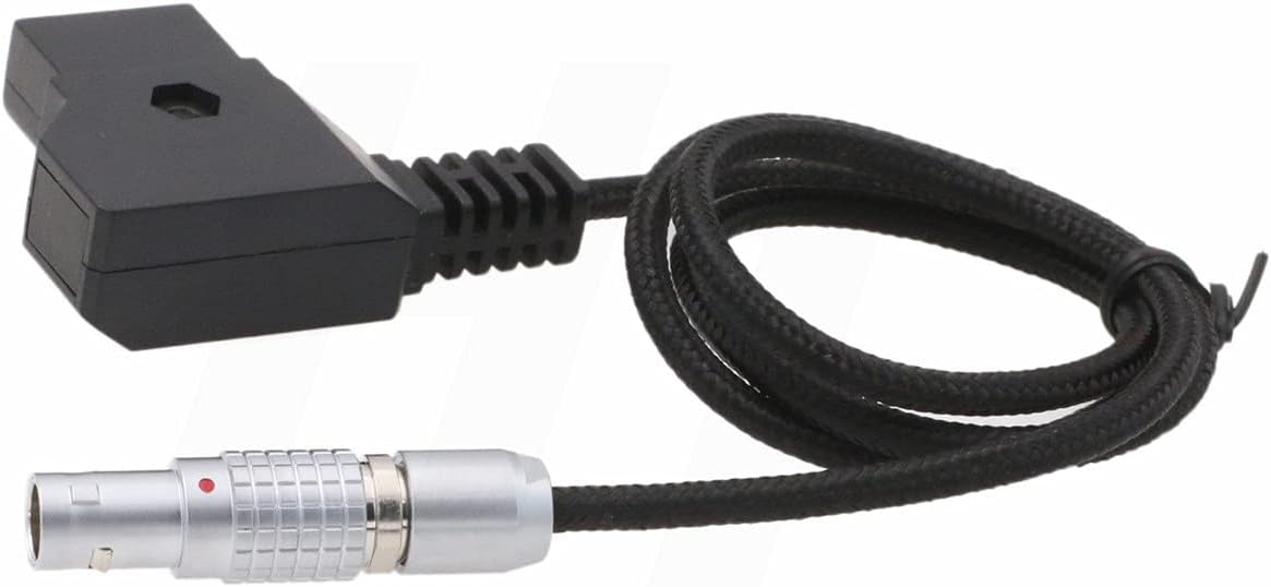 HangTon 2 MDR3 LR2 703 12/24V 30cm D-tap Pin Power Cable Flexible Braided for Preston Teradek Bolt Bond, SmallHD