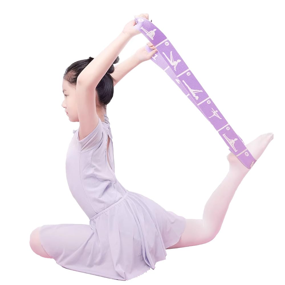 Xensamy 2-Pack Kids Stretch Band &Stretching Strap for Ballet, Cheer & Yoga – 8-Loop Adjustable Bands Elastic Equipment for Dance,Gymnastics Exercise, Flexibility and Children's Fitness Stuff