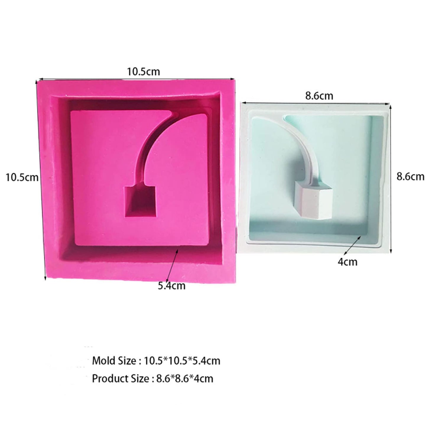 Silicone Molds for Concrete Flower Pots,Square Geometric Silicone Planter Molds Succulent Plant Flowerpot Molds Cement Clay Molds DIY Handcraft Decoration Tool