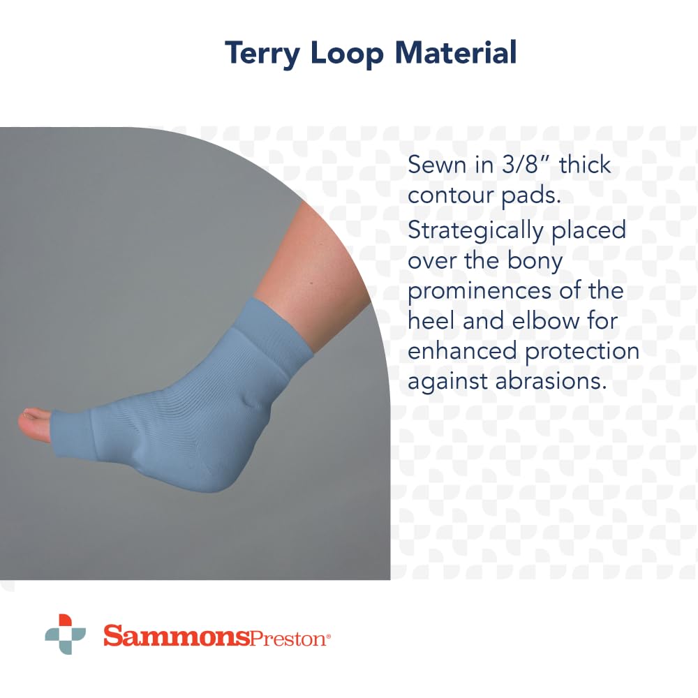 Rolyan Premium Heel/Elbow Protector, Medium, Blue, Foam Padded Sleeve for Skin Protection and Shock Absorption from Impacts, Durable Cushioned Sleeve for Athletic Use in Diffusing Pressure