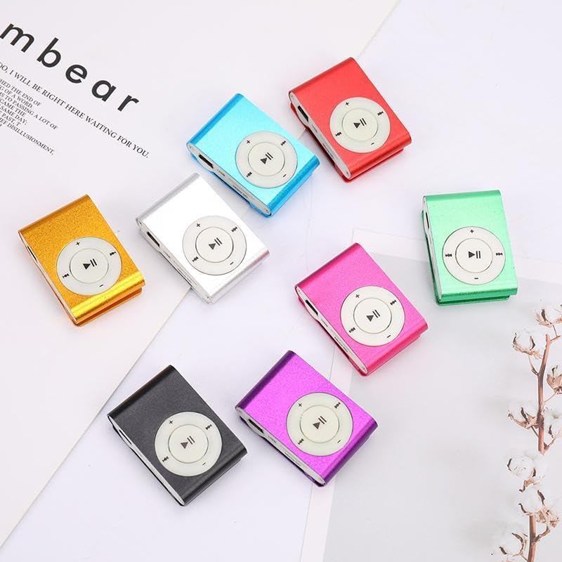 Qudinip MP3 MP3 2.0 3.5mm Player, Mini Music Player, Portable Player with Clip No Built - in Memory Support TF Card USB