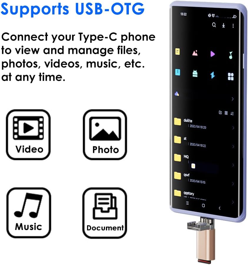 Mepsies 2-in-1 Micro SD Card Reader, USB C to SD Card Reader, USB and Type C TF Memory Card Reader, USB OTG Card Reader