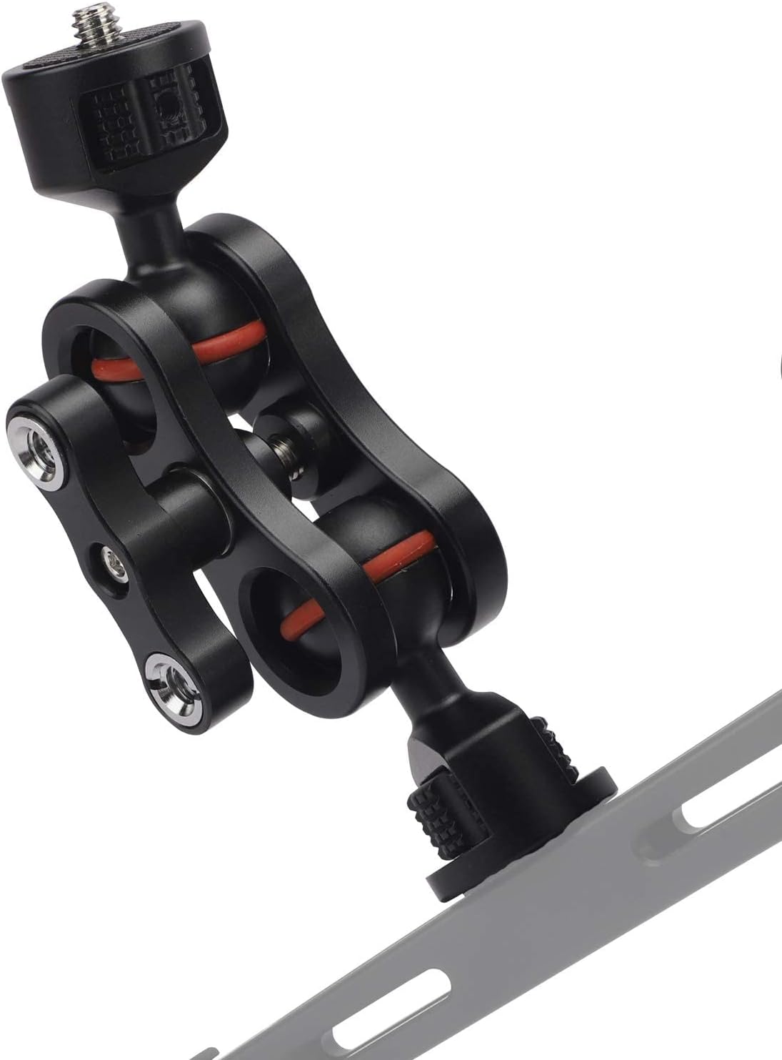 Leftfoto 360 Articulating Double Ballhead Magic Arm Monitor Mount, Double Ballheads Degree Rotation for DSLR Field