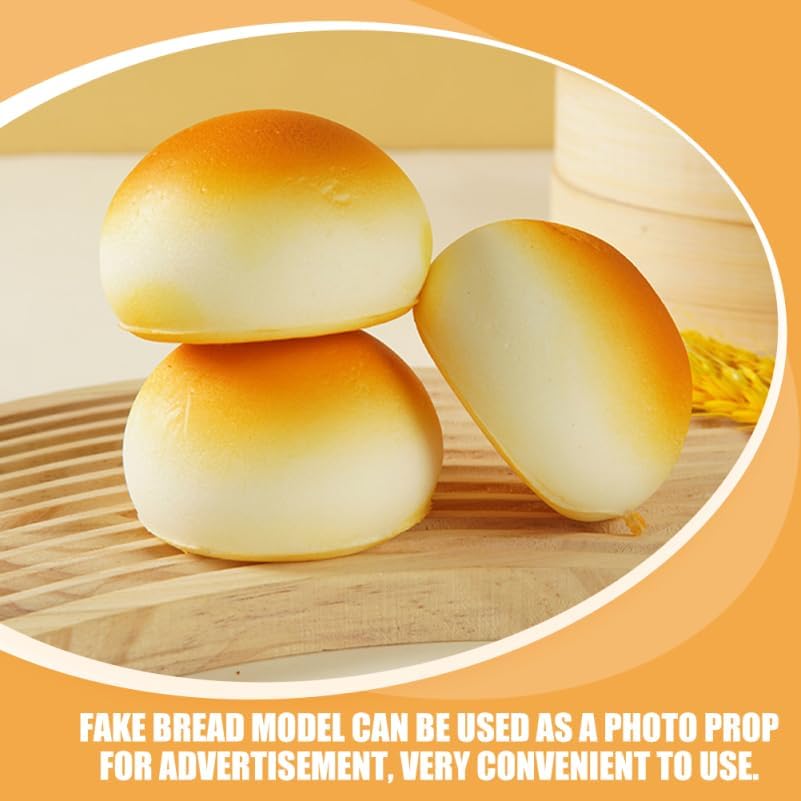 4pcs Toddmomy Faux Bread Model Realistic Artificial Bread Decoration for Photography Props Bakery Displays Home Decor