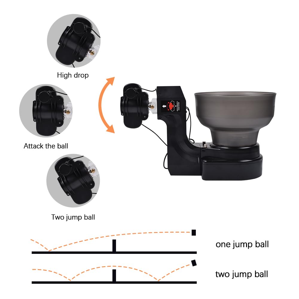 WAYMARK Ping Pong Robot Table Tennis Robot HP-07 Ping Pong Machine Suitable for Table Tennis Table Ping Pong Table, Compatible with PingPongNet for PingPong Balls Training with 50 Balls