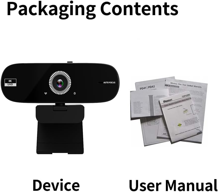 Jinpei (4K) Autofocus Webcam with Privacy Cover