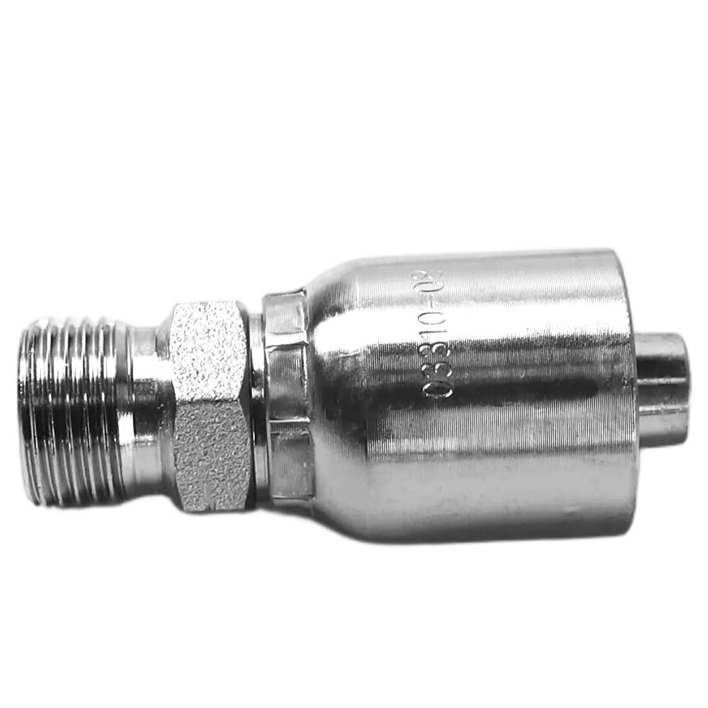 FUZIDDN 50Ft 1/2 Inch Hydraulic Hose & Fittings Kit, 20PCS JIC 37° & NPTF Fittings, 5800 PSI High Pressure Hydraulic Hose, Replacement for Excavator, Tractor, Loader Hydraulic System Repair