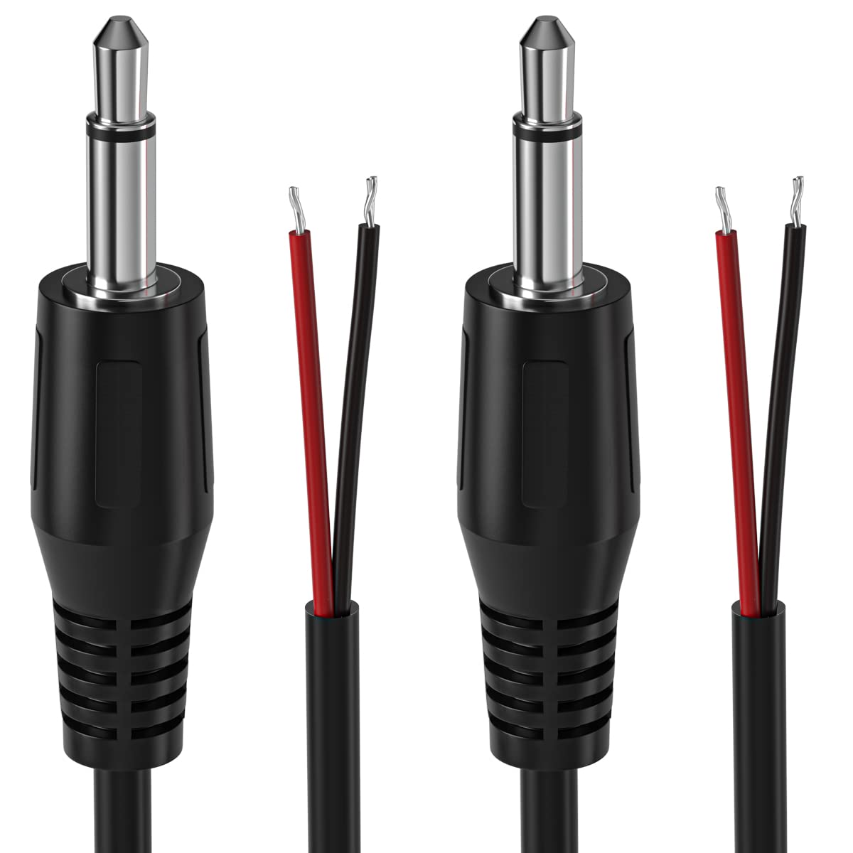SIOCEN 2-Pack 6FT 3.5mm 2 1/8" 3.5mm Replacement Male Jack to Bare Wire Open End TS Pole Mono Jack Plug Connector AUX