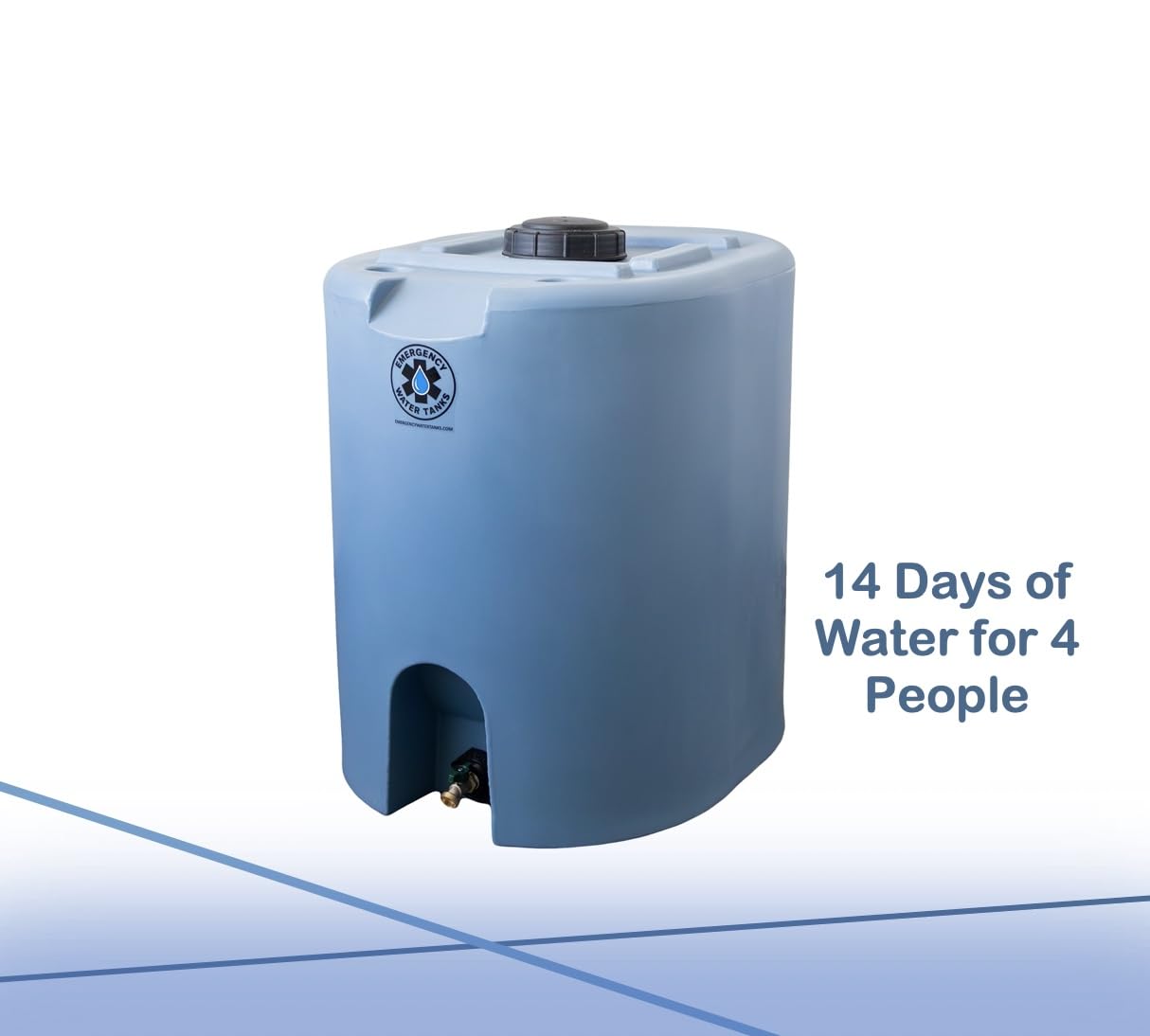 55 Gallon Stackable Emergency Water Storage Tank – Food Grade BPA-Free Water Container for Long-Term Home Preparedness