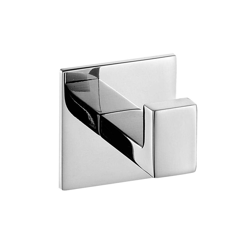 Celbon 2PC SUS304 Stainless Steel Bathroom Self Adhesive Towel Hook Hanger Chrome Finish Coat Hook Robe Hook Hanger Without Drilling Easy Installation … (Self Adhesive, 2PC)