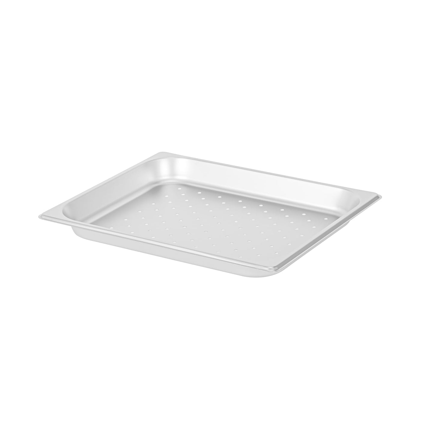 Restaurantware Steam Table Pan 12 Pack of Half Size Stainless Steel Perforated Hotel Pan Anti-Jam 1 1/4 Inch Deep Silver Commercial Kitchen Pan 24 Gauge
