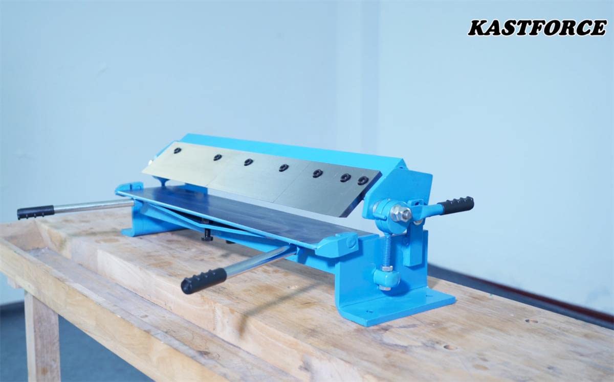KF5006 Box and Pan Brake Sheet Metal Folder Bending Brake Metal Forming Machine Max Capacity 24 Inch (610mm) 20 Ga (1.0mm) with 5 Fingers 0-135 deg and KF5014 Sheet Metal Shear