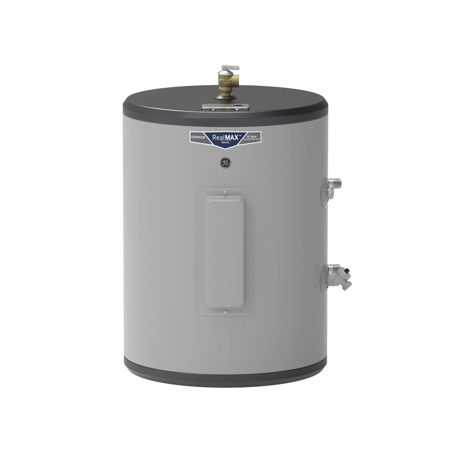 GE Appliances 18 Gallon Versatile Electric Water Heater with Adjustable Thermostat & Drain Valve, Side Port Lowboy, Point of Use, 240 Volt