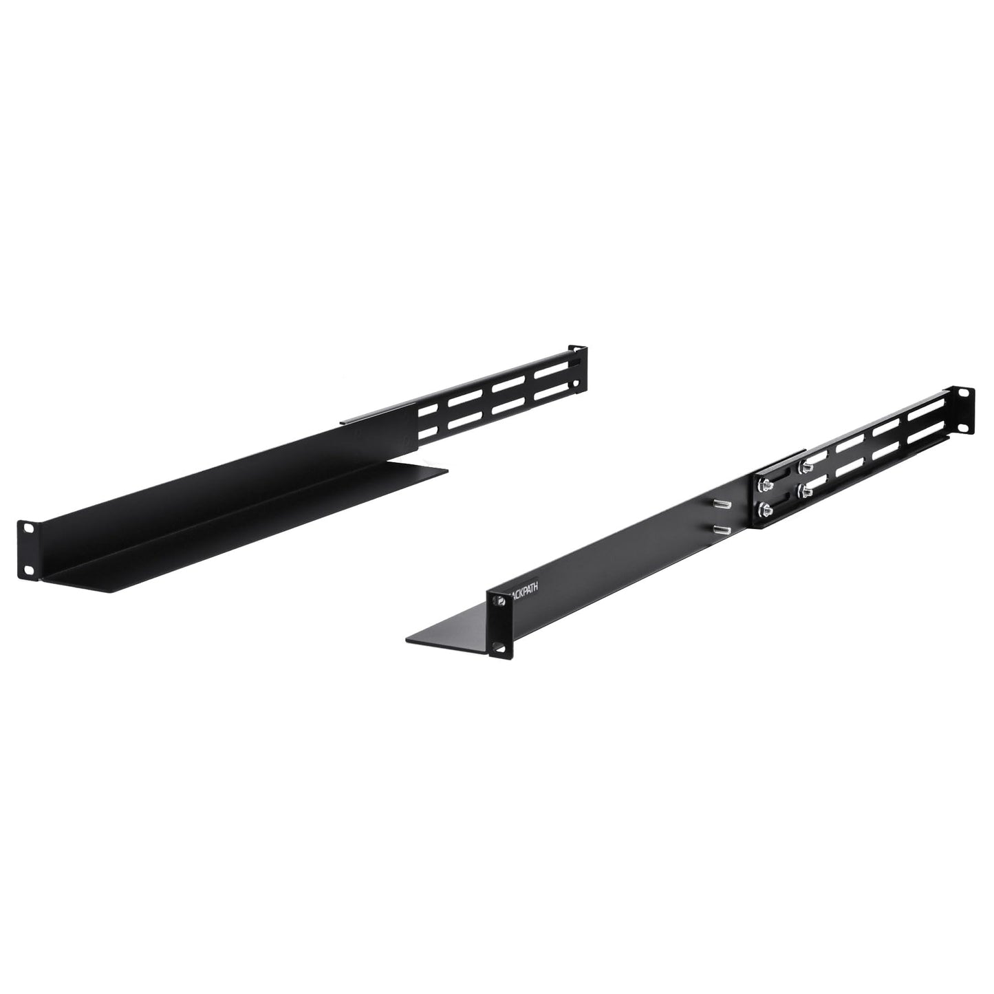 RackPath 1U 4-Post Server Rack Rail, 20.2-32 Inch Adjustable Depth - 110lbs Capacity