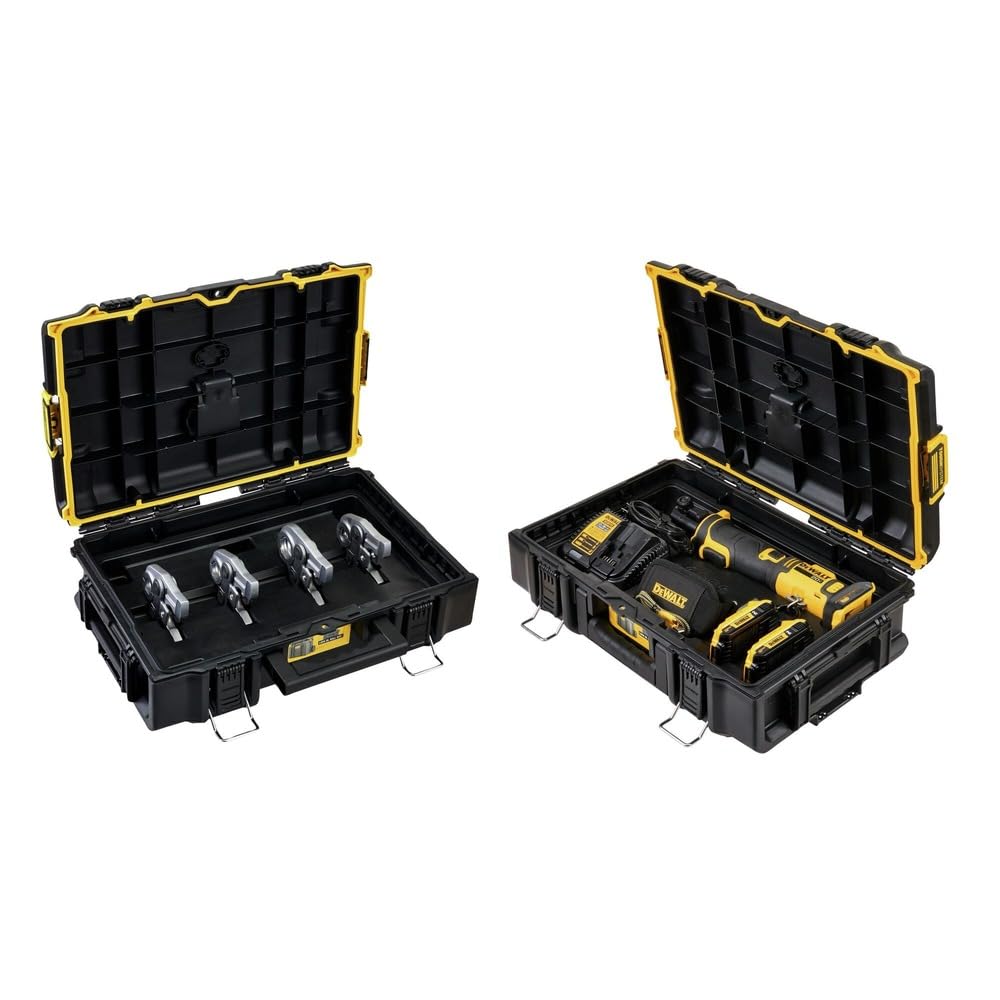 DEWALT 20V MAX Compact Press Tool Kit with CTS Jaws, 1/2-1-1/4 Inch, Cordless, 2 Batteries and Charger Included (DCE210D2K)
