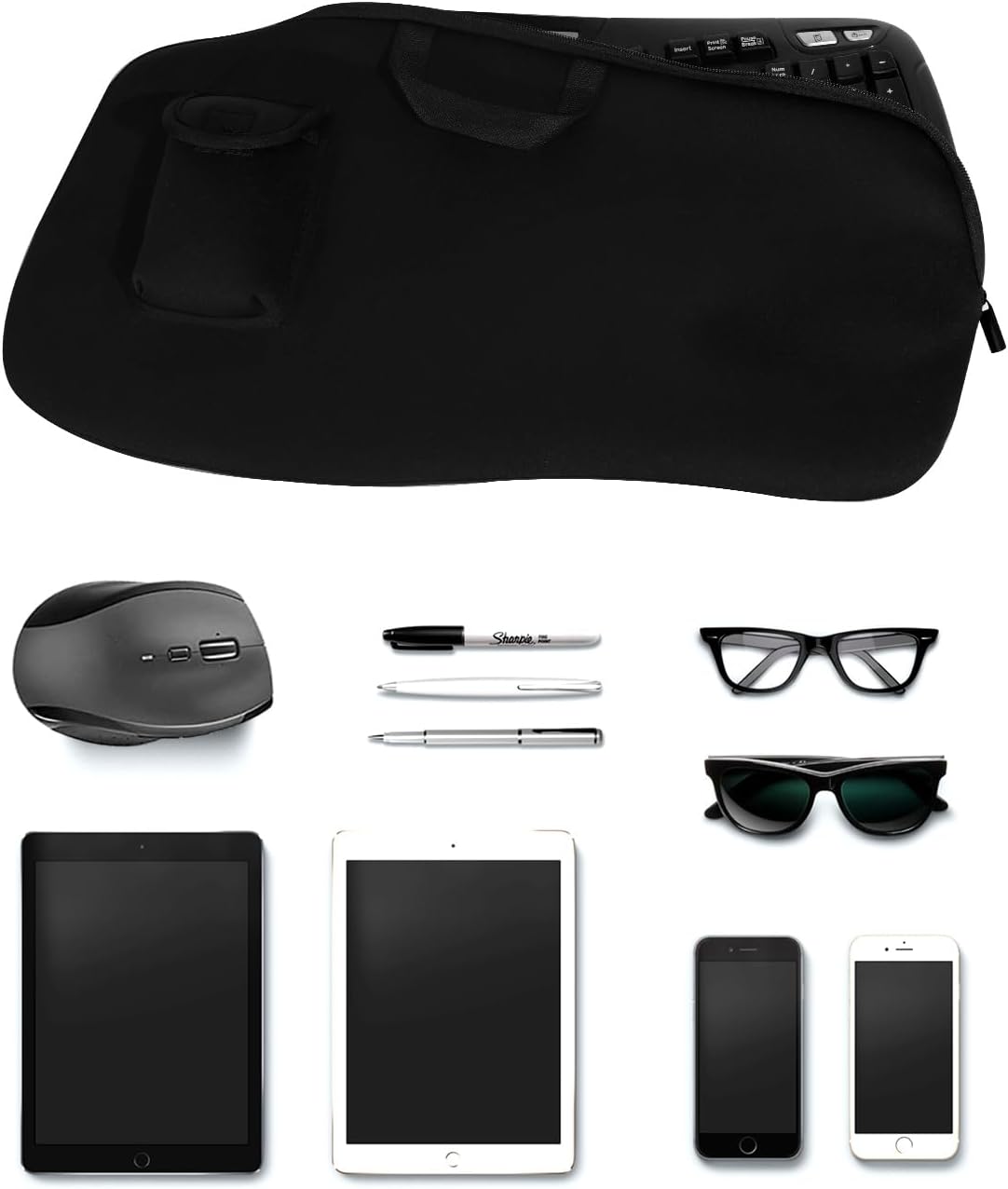 EiiJugaloo MK570/MK550 Portable Keyboard Case Shockproof Waterproof Dustproof Keyboard and Mouse Case Compatible