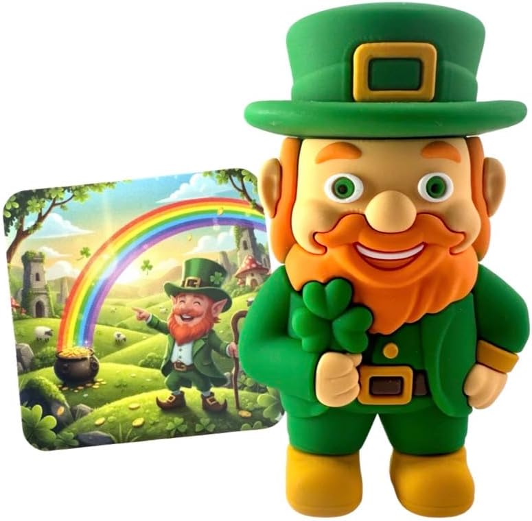 Westmon Works Lucky Irish Leprechaun Figurine - Pocket-Sized Good Luck Charm Keepsake | Durable PVC for Desk or Carrying