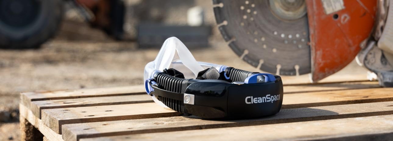 CleanSpace® WORK Kit with Small mask - Lightweight, Ready-To-Use Reusable Powered Respirator Kit. For use where respiratory protection against airborne particulates (dust, mists, fumes) is required