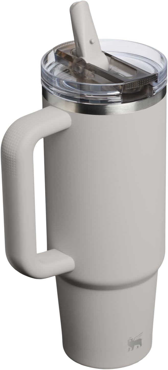 STANLEY Quencher ProTour 30 oz Tumbler - Leakproof Lid, Built-In Straw & Handle | BPA-Free Ash Color