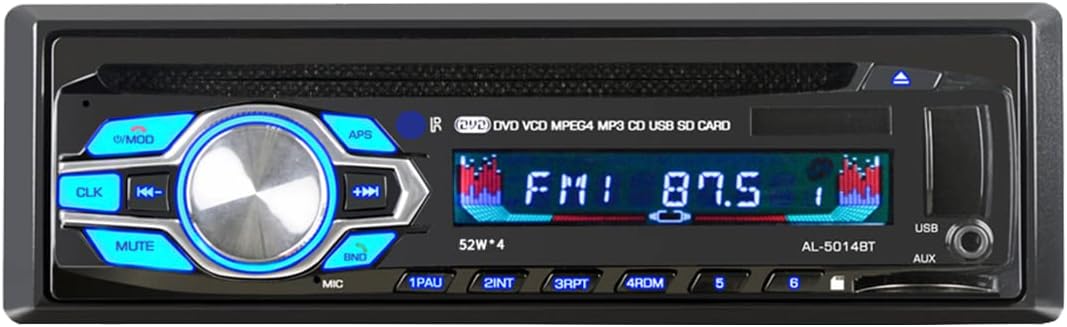 Eaglerich 1Din 12V MP3 4 45W MP3 2 Car DVD CD Player Vehicle Car Stereo Handfree Call Autoradio Bluetooth Aux-in FM USB