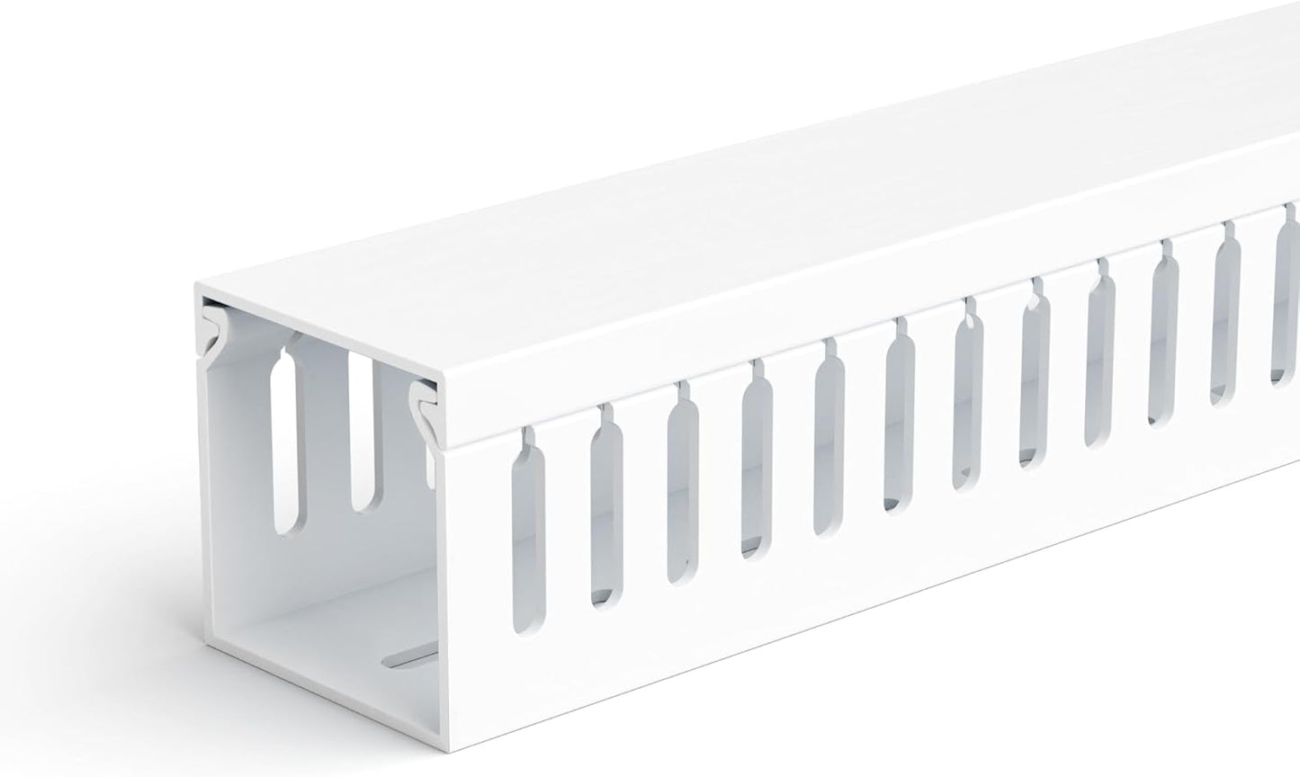 ZhiYo 2x2in Professional Server Rack Cable Management Raceway, Cable Raceway Kit, Electrically Safe PVC Open Slot Wire