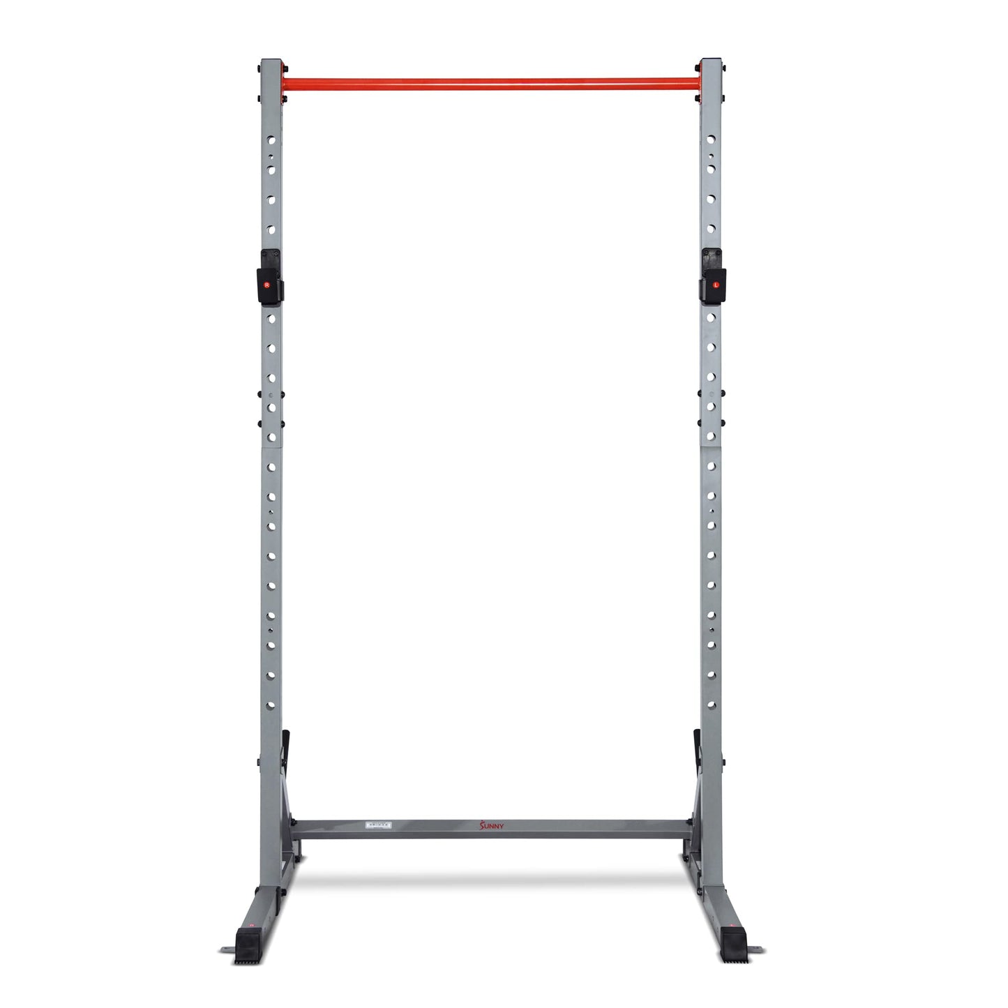 Sunny Health & Fitness Squat Stand Power Rack for Weightlifting - Multifunction Bench Press Squat Rack with Adjustable Pull Up Bar for Home Gym - SF-XF922059