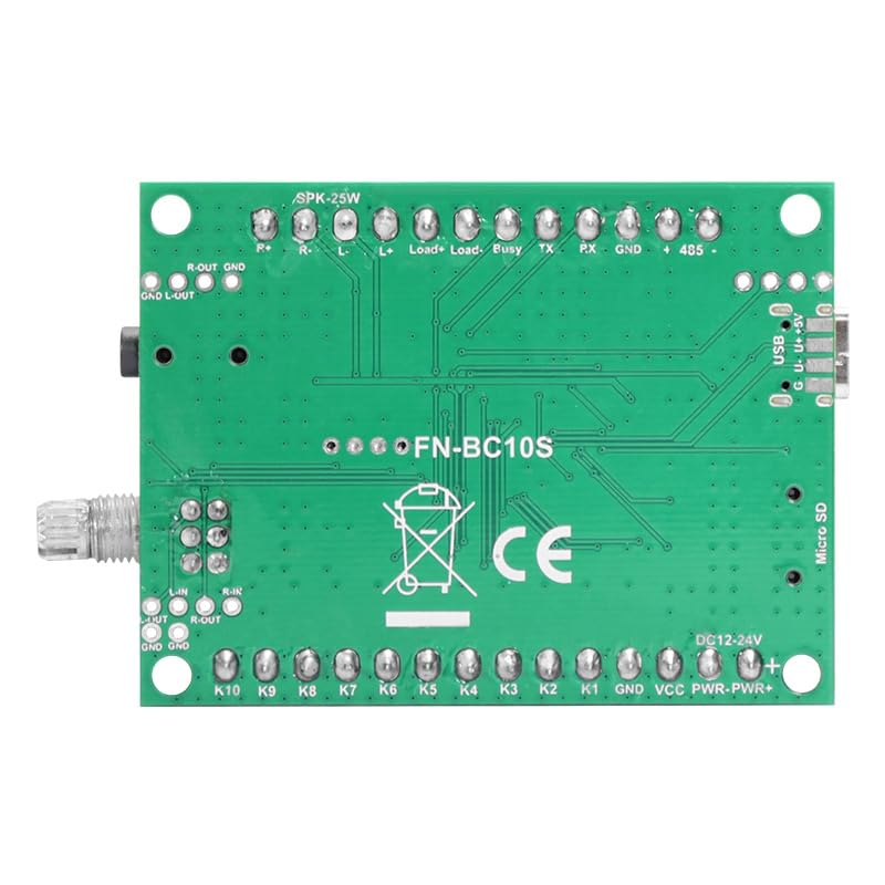 Electronics123 FN-BC10S-P MP3 25W*2 Player Sound Board with Stereo Amplifier (Positive Trigger)