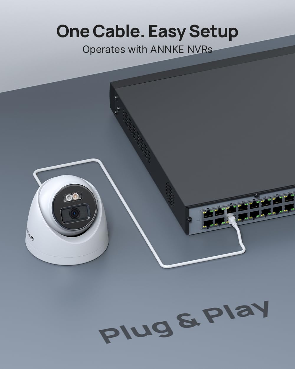 ANNKE 16CH 4K PoE Security Camera System, 12MP H.265+ NVR with 4TB HDD and 8X 4K/8MP IP Wired Cams, AI Human Vehicle Detection, Spotlight Color Night Vision, Built-in Mic, Compatible with Alexa