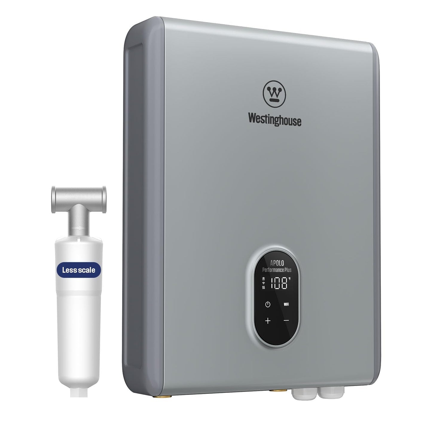 Westinghouse 18kW Electric Tankless Whole House Water Heater, 4.2 GPM Instant Hot Water on Demand, 240V, WIFI & Self Modulating High Efficiency, Copper Heating, LED Display, ETL Certified