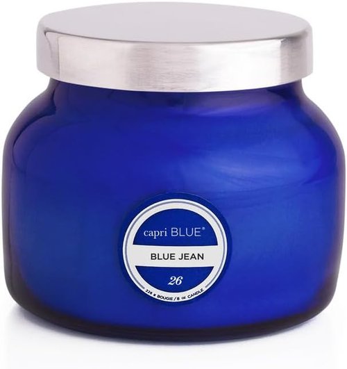Capri Blue Scented Candles - Luxury Soy Wax Candle with Citrus & White Musk - Blue Jean (8 oz)