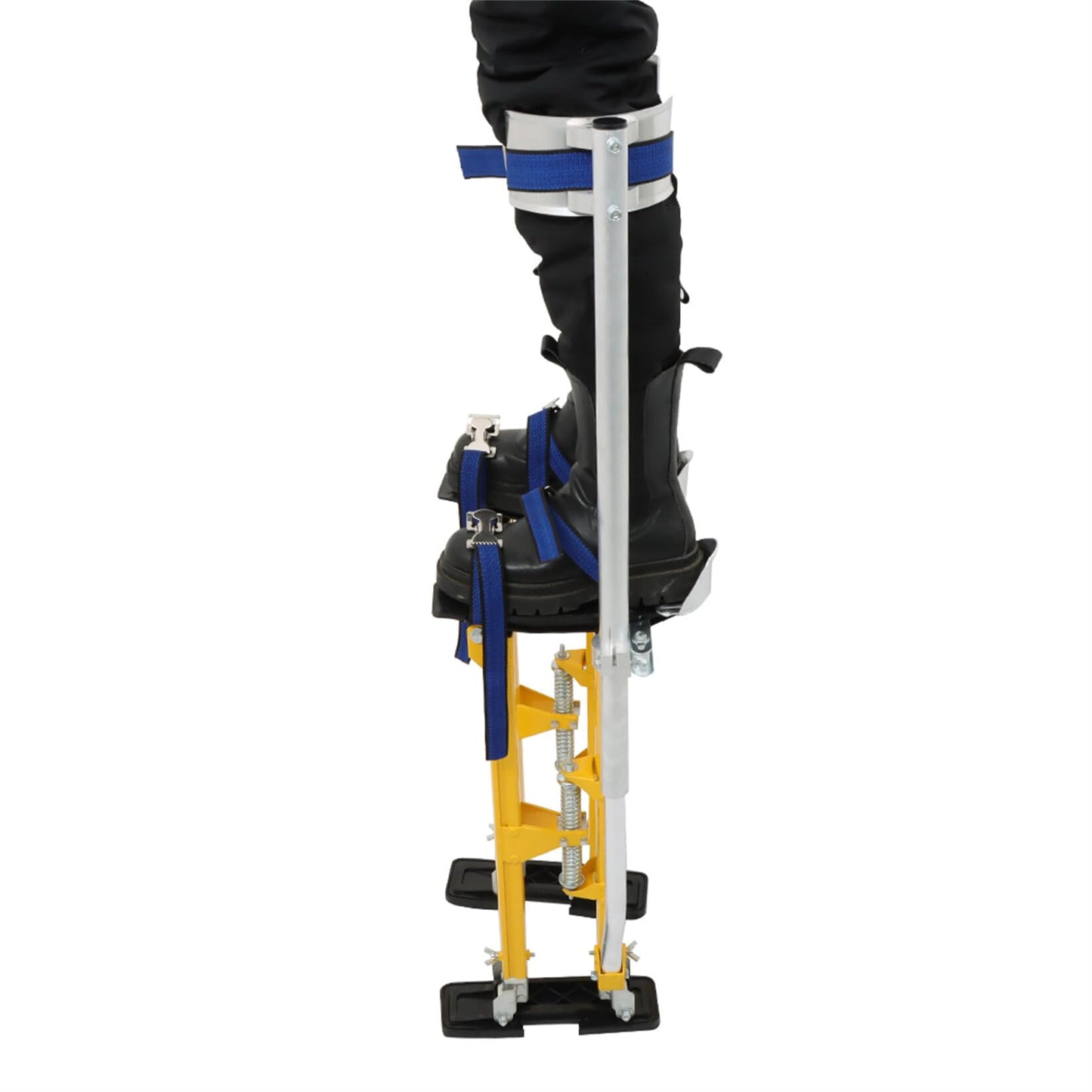 findmall 24-40 Inch Drywall Stilts Yellow Adjustable Aluminum Stilt Tool Fit for Painting or Cleaning