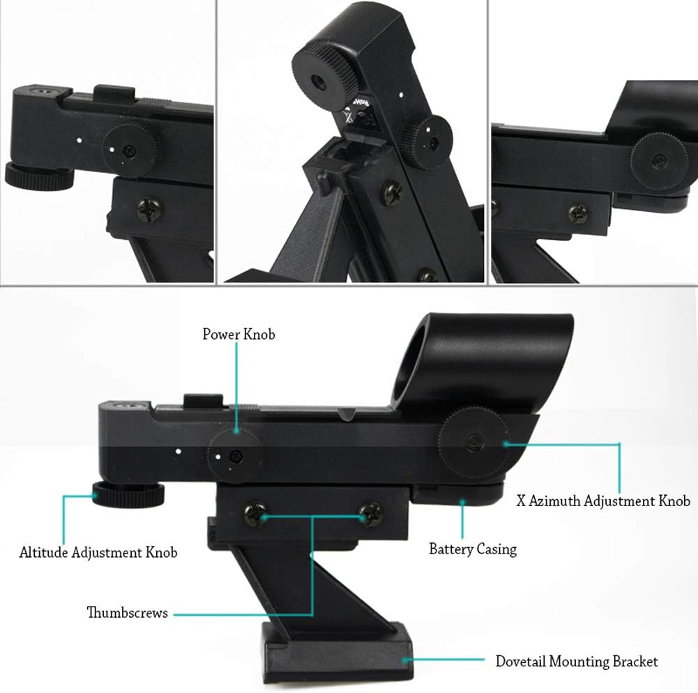 Talcope Brightness Red Dot Finderscope, Star Pointer Viewfinder Astronomical Telescope Accessories with Slide