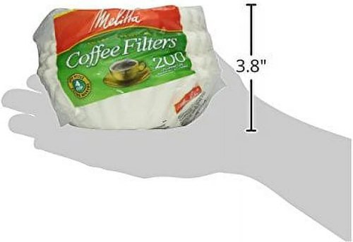 Melitta Junior Coffee Filters - 200-Count, Perfect for 4-6 Cup Brewers | White (Pack of 3)