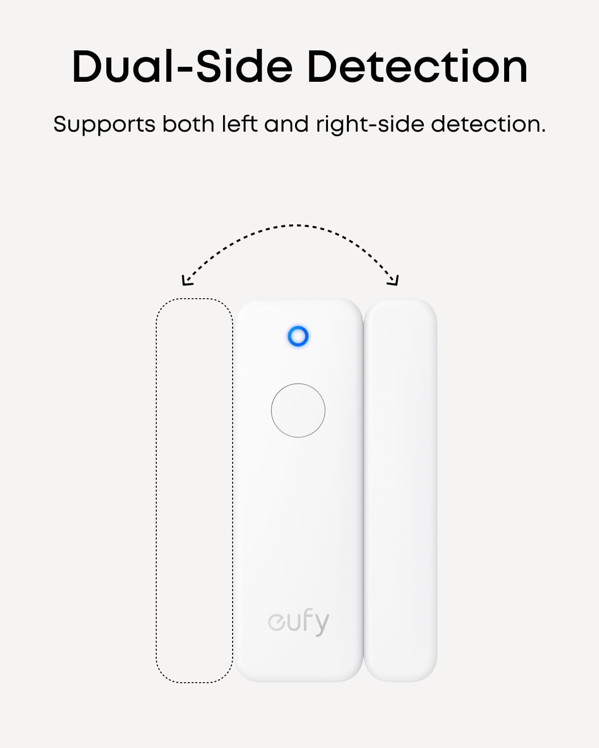 eufy Security E20, Communication 2, 3, eufy Entry Sensor Dual-Side Detection, Convenient Bypass Button, Extended