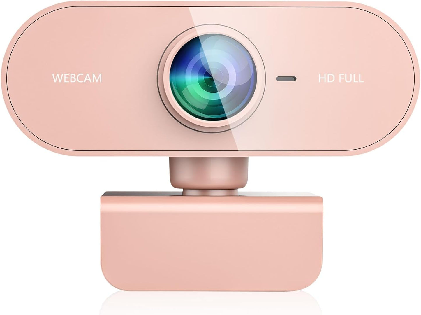 QMKKX 1080P Webcam for pc with Microphone,Full Hd Pink Streaming Web Cam with Mic for Mac Laptop, Small Computer Camera