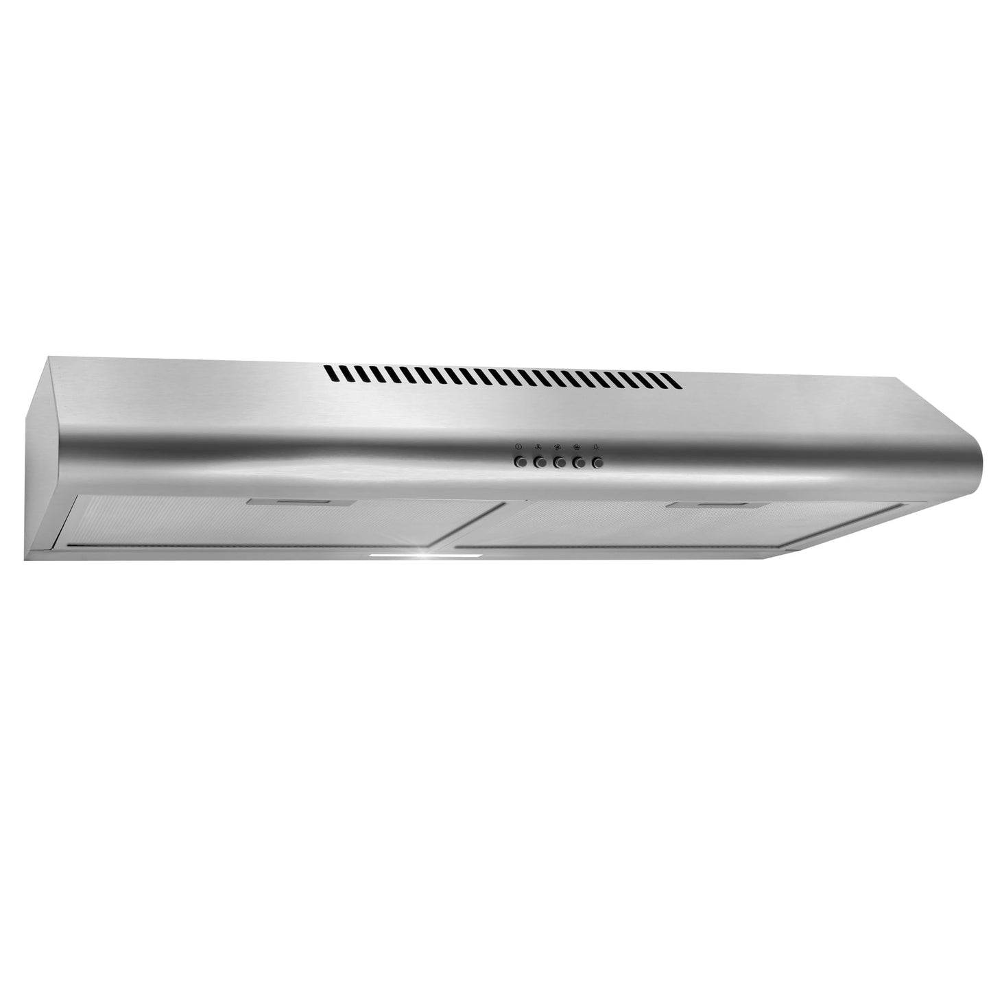 COSMO COS-5MU30 30 in. Delta Collection Ducted Under Cabinet Range Hood, Button Controls, Reusable Filters, LED Lights, Stainless Steel