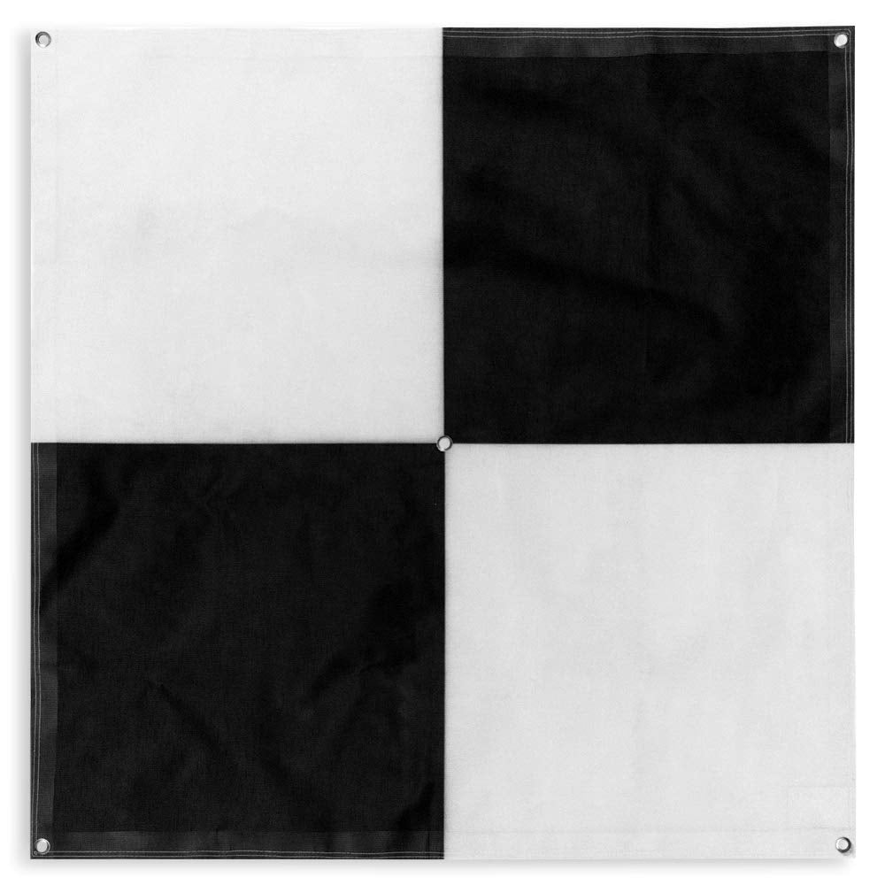 Sky High Bull's-Eye (48"x48") Drone Ground Control Point GCP - UAV Aerial Target for Mapping & Surveying (6 Pack) | Center Eyelet (Black/White Markers) | Pix4D & DroneDeploy Compatible