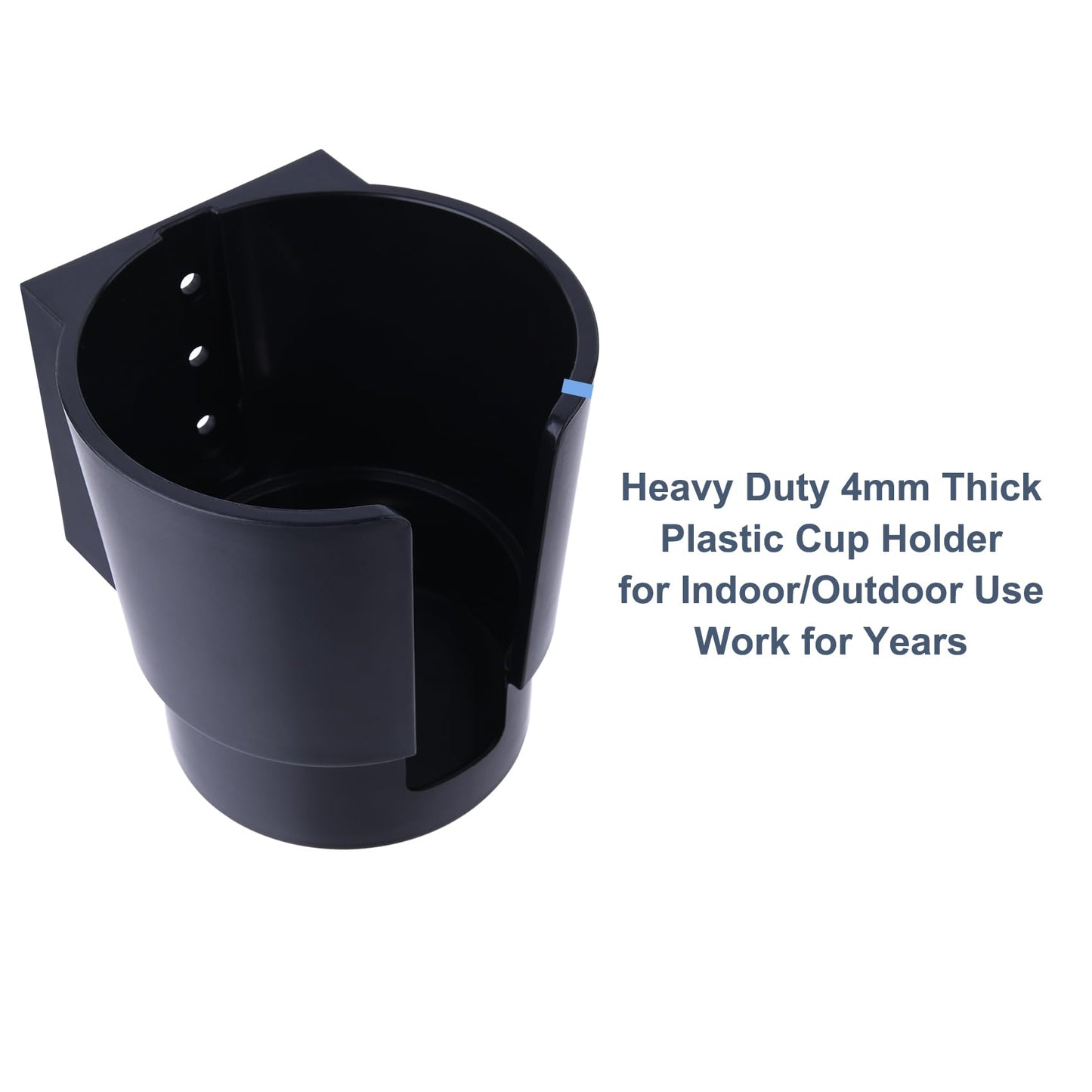 Universal Magnetic Cup Holder, Heavy Duty Plastic Drink Holder, Magnet Cup Holder for Bus Tractor Van RV, Vertical or Horizontal Mount, Fits Most Cup, Bottles, Cans, Tumblers, Black Pack of 1