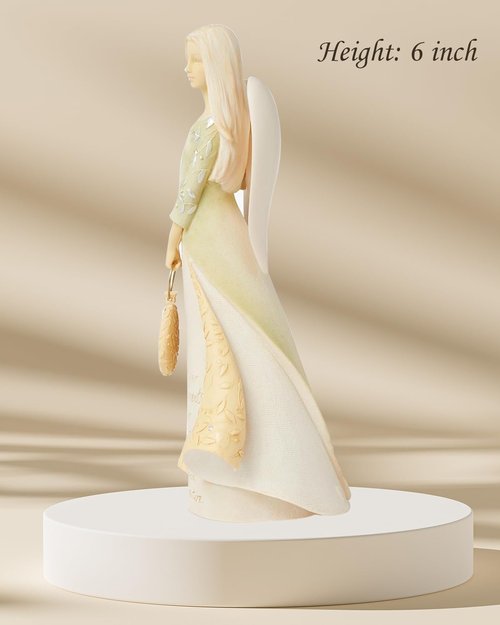 Angel Holding Clock Figurine by [Brand Name] - Perfect Retirement Gift for Women | Elegant Decor for Retirement Parties
