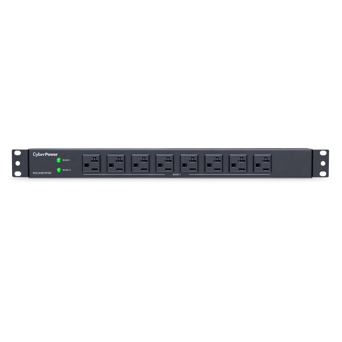 CyberPower PDU30BT8F8R Basic PDU, 100 – 125V/30A (Derated to 24A), 16 Outlets, 12 Foot Power Cord, 1U Rackmount